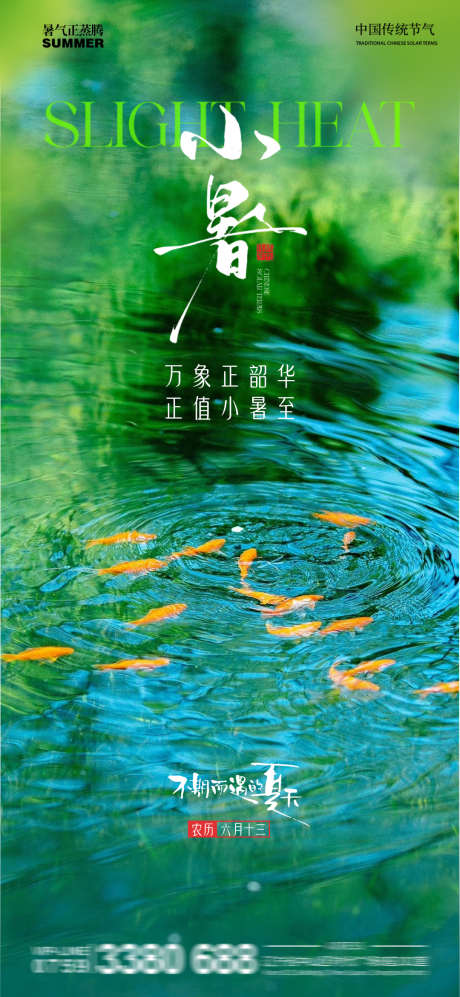 小暑池塘金鱼水池倒影夏天清新_源文件下载_PSD格式_1080X2340像素-夏天,倒影,水池-作品编号:2025062713584679-志设-zs9.com