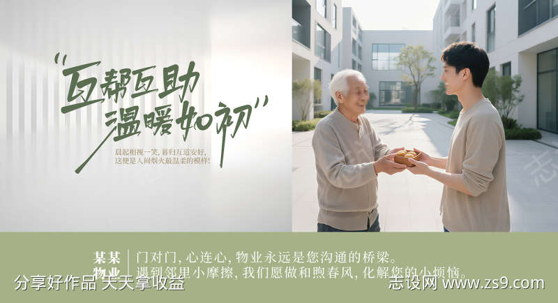 社区小区物业宣传展板海报喷绘