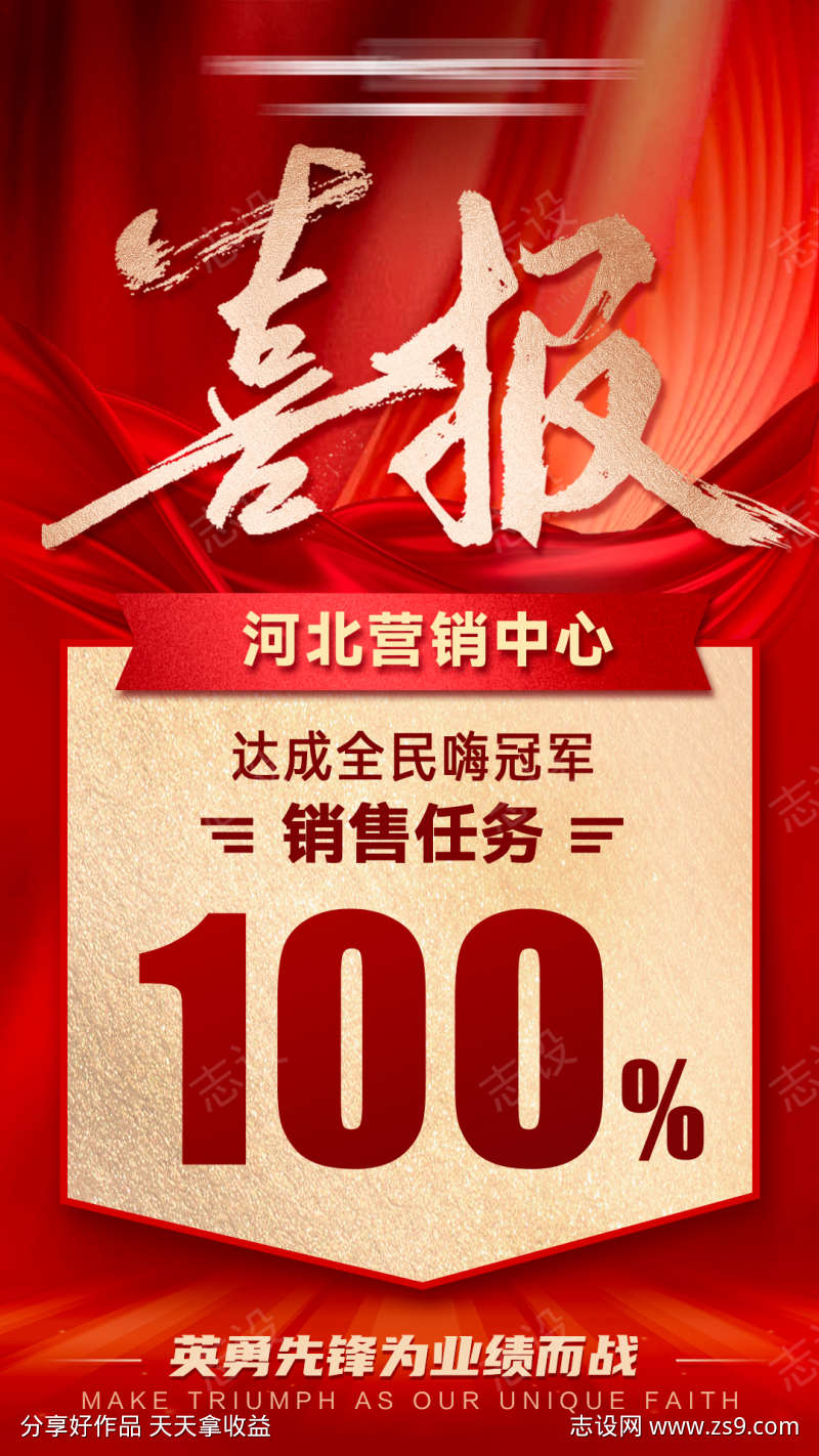 红金喜报战报海报