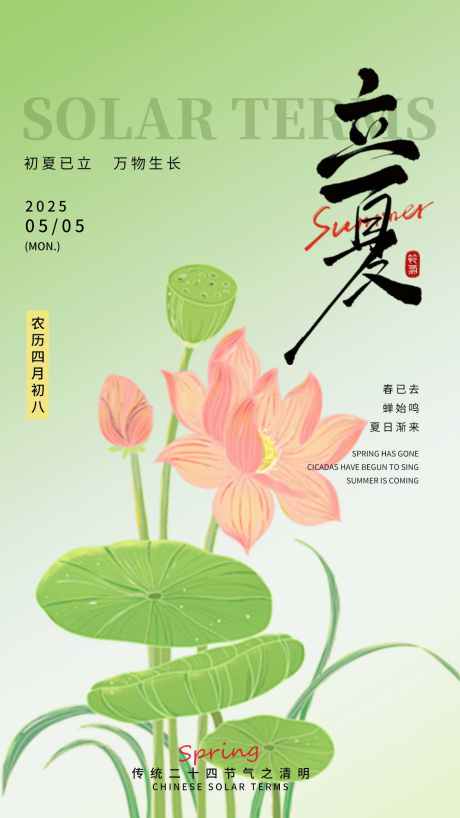 立夏节气海报_源文件下载_PSD格式_1242X2208像素-节气,节气海报,立夏节气-作品编号:2025062911446472-志设-zs9.com