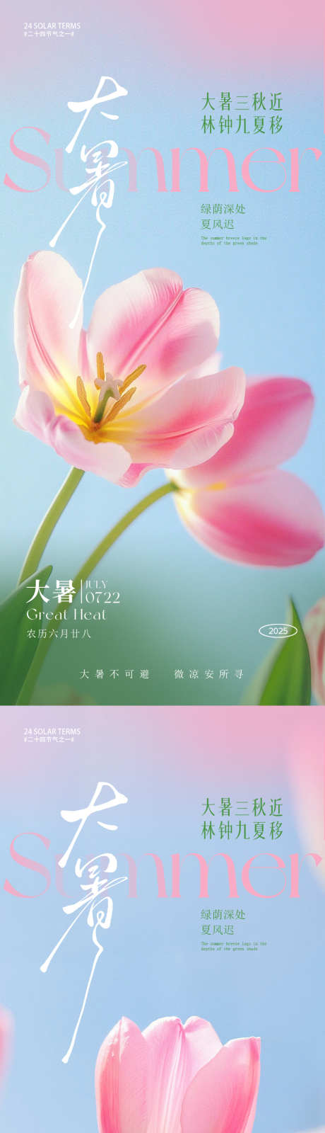 大暑节气朋友圈海报_源文件下载_PSD格式_1080X4680像素-鲜花,夏季,节气-作品编号:2025062914478768-志设-zs9.com
