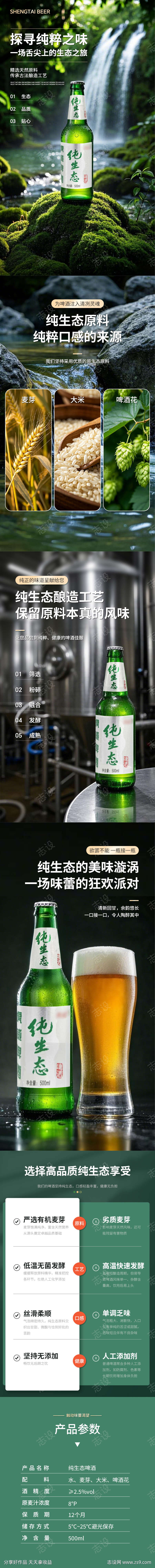 纯生态啤酒详情页
