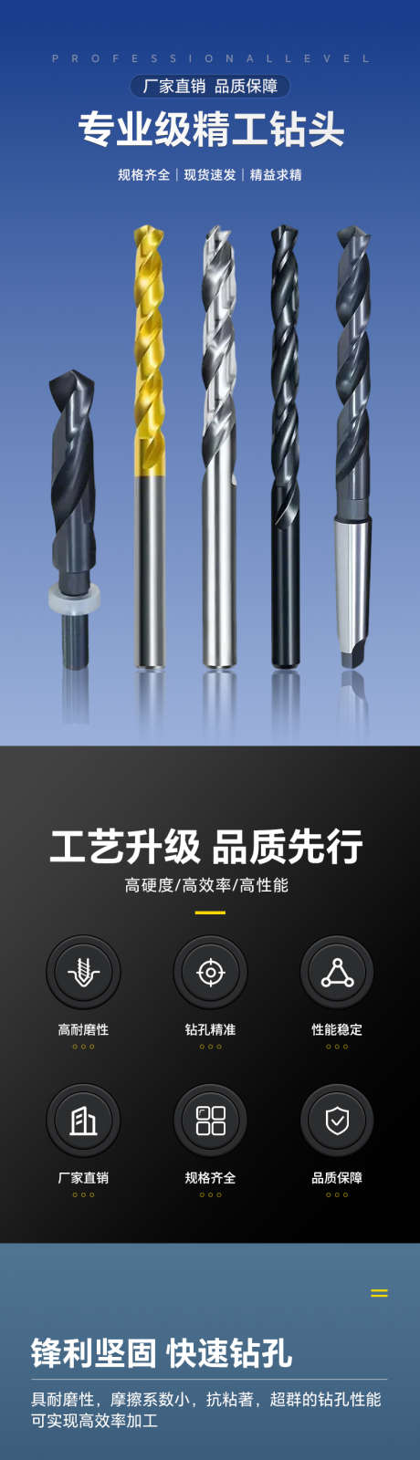 五金工具钻头详情页_源文件下载_PSD格式_790X14724像素-材质,性能卓越,工艺-作品编号:2025063010453254-志设-zs9.com