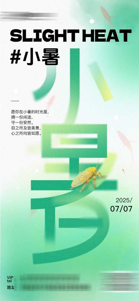 小暑节气节日海报_源文件下载_PSD格式_1242X2688像素-简约,蝉,弥散-作品编号:2025063016446708-志设-zs9.com