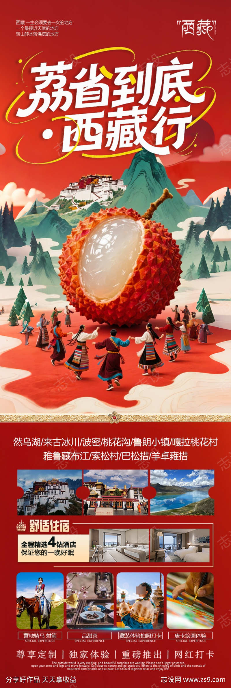 西藏旅游海报西北新疆青海