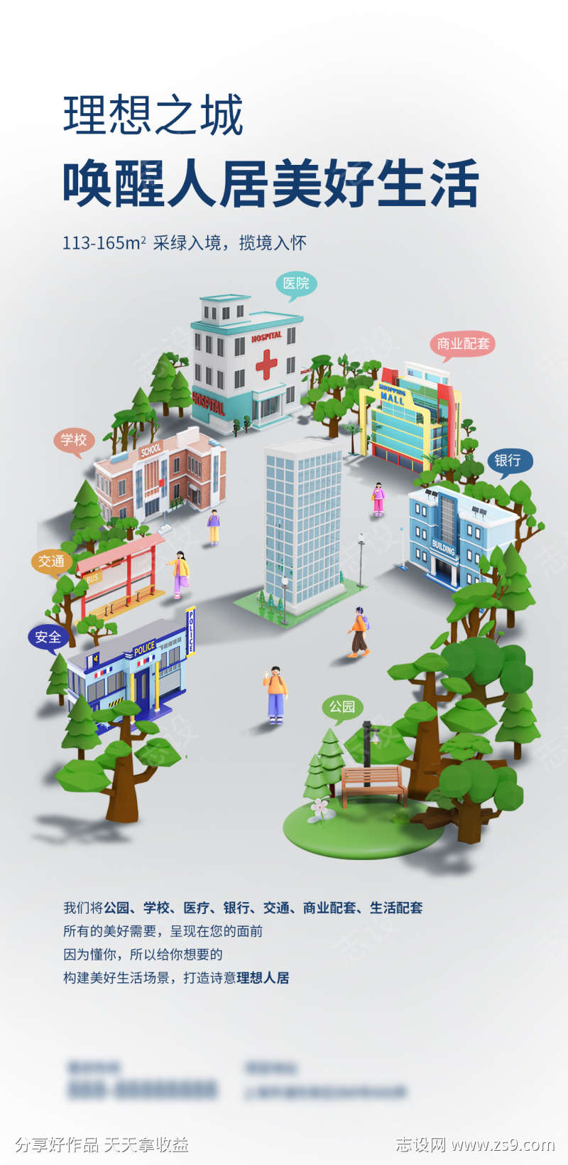 地产价值点海报