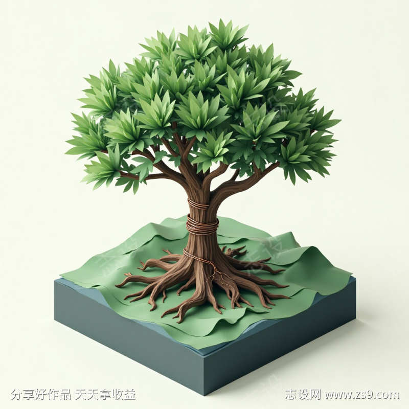 环保主题3D插画