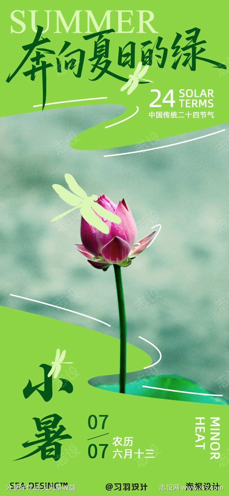 小暑节气海报