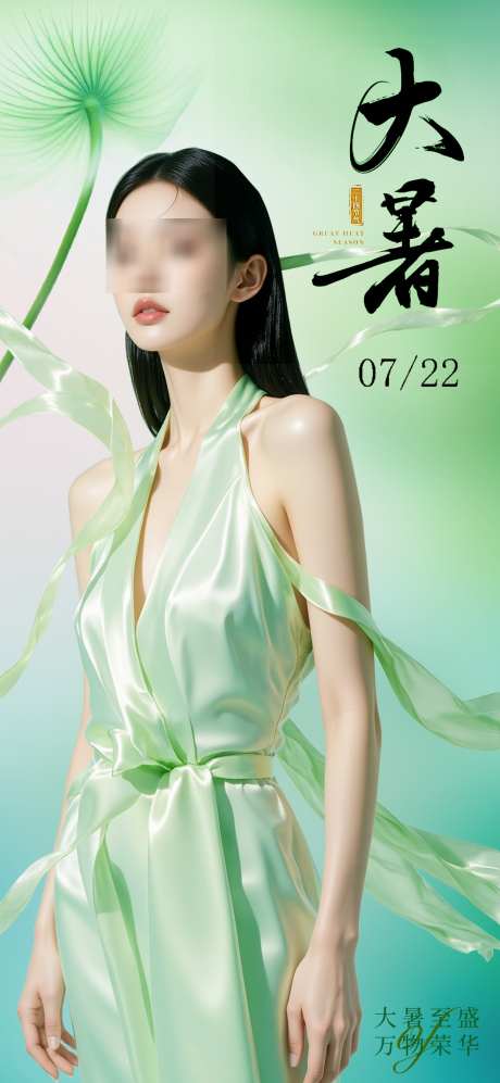 医美大暑节气海报_源文件下载_PSD格式_1240X2687像素-海报,医美,节气-作品编号:2025070216034674-志设-zs9.com