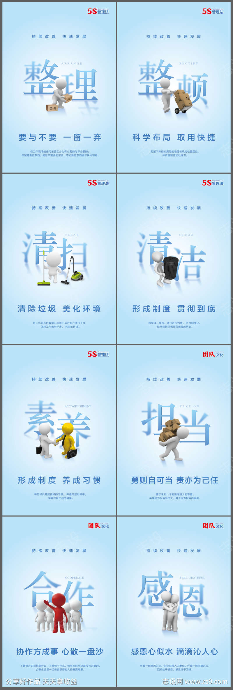 团队5s管理系列海报