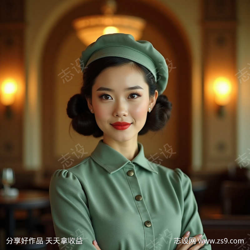 复古制服工作人员