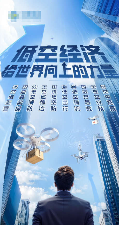 低空经济向上的力量海报_源文件下载_PSD格式_2440X4590像素-低空救援,物流,无人机-作品编号:2025070416395690-志设-zs9.com