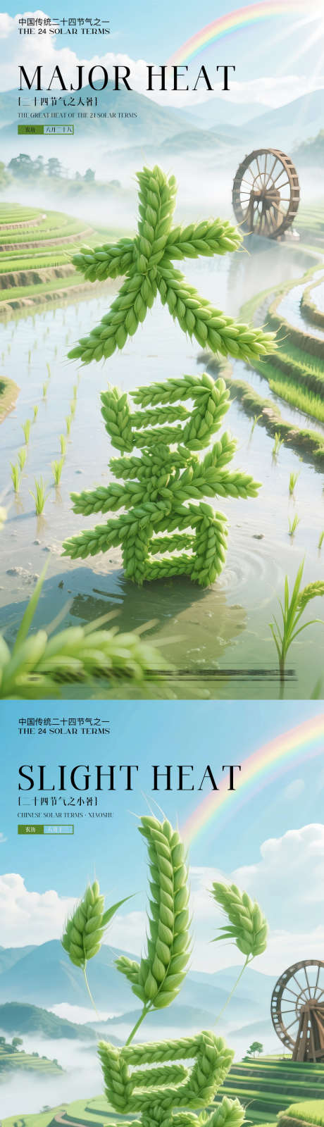 夏日节气海报_源文件下载_PSD格式_1080X2340像素-蓝色,绿色,大暑-作品编号:2025070509391496-志˱设`网