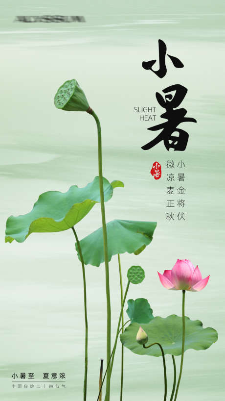 小暑夏季简约海报_源文件下载_PSD格式_1242X2208像素-海报,夏季,绿色-作品编号:2025070509495286-志设-zs9.com