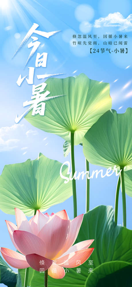 夏日小暑节气传统24节气海报_源文件下载_PSD格式_1080X2340像素-海报,夏日,节气-作品编号:2025070616345763-志设-zs9.com