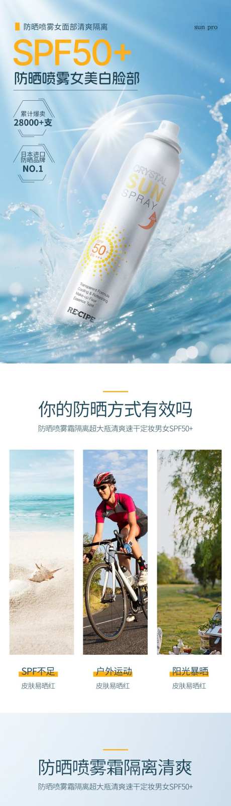 防晒喷雾美妆护理电商详情页_源文件下载_PSD格式_790X13371像素-电商,护理,美妆-作品编号:2025070614003157-设计素材-www.shejisc.cn