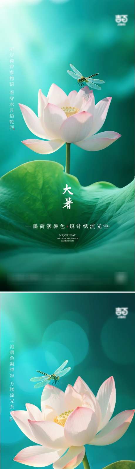 大暑节气海报_源文件下载_AI,PSD格式_1081X4683像素-海报,地产,蜻蜓-作品编号:2025070616384694-志设-zs9.com