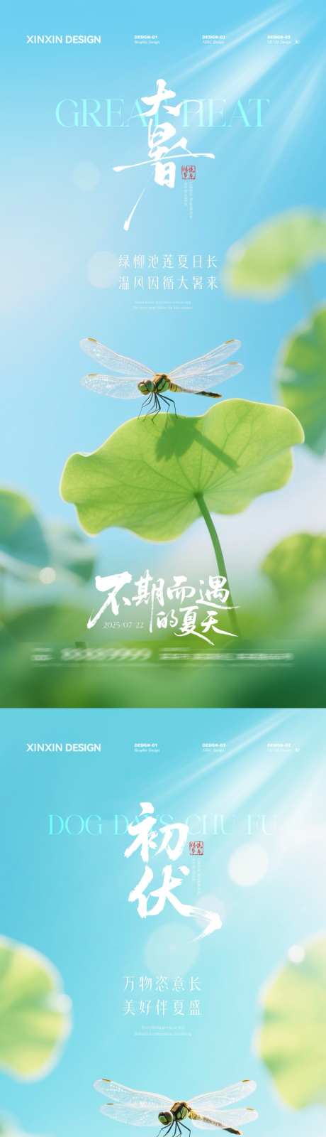 大暑节气海报_源文件下载_PSD格式_1080X4680像素-荷叶,初伏,二十四节气-作品编号:2025070709512156-志设-zs9.com