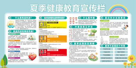 夏季健康教育宣传栏_源文件下载_AI格式_3000X1500像素-健康,医疗,背景板-作品编号:2025070810597285-志设-zs9.com