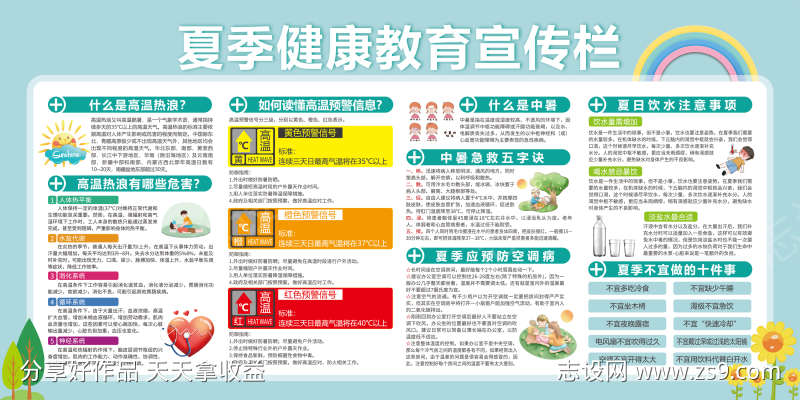 夏季健康教育宣传栏