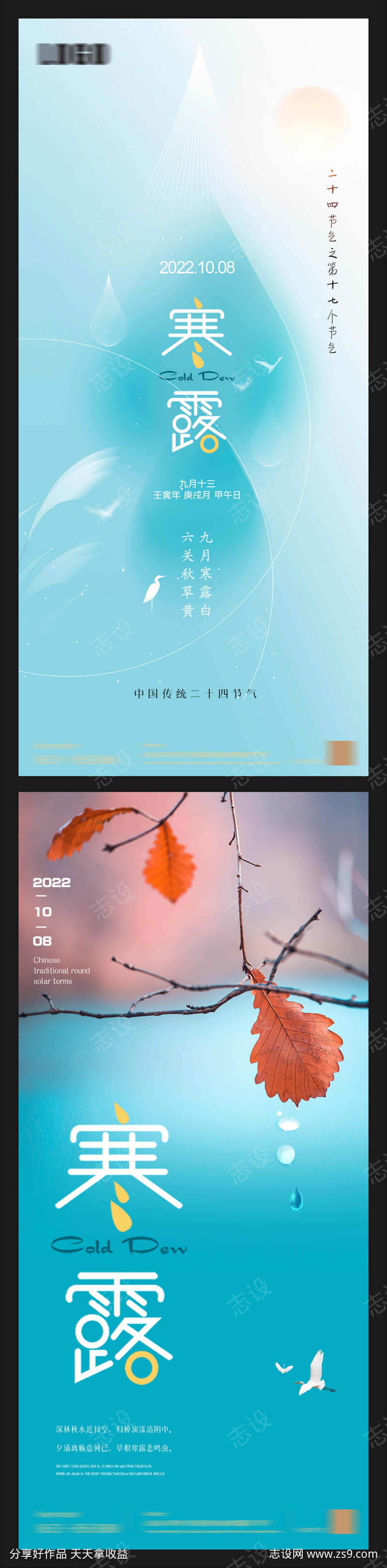 寒露节气海报