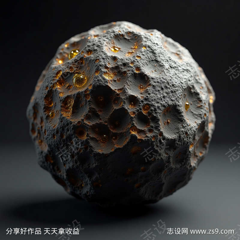 陨石碎片材质球
