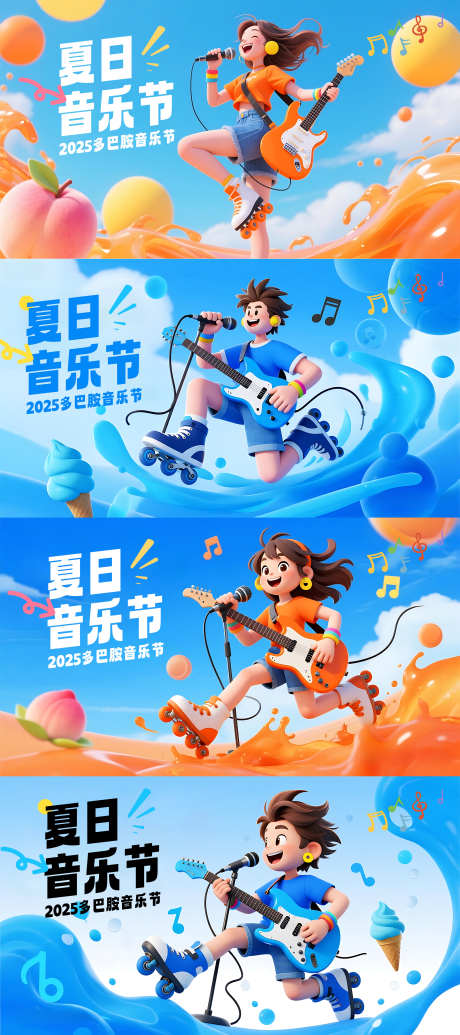 夏日音乐节活动主视觉_源文件下载_PSD格式_2560X1440像素-夏天,音乐节,背景板-作品编号:2025071016553820-志设-zs9.com