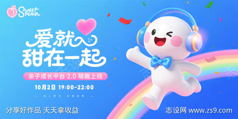 平台上线宣传卡通图