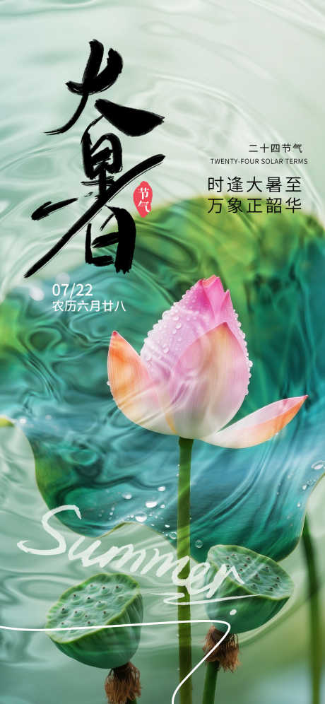 大暑节气海报_源文件下载_PSD格式_1242X2688像素-大暑,节气,海报-作品编号:2025071115375150-志设-zs9.com