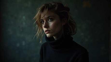 忧郁的女人肖像_AI图片下载_euler采样_1536X864像素-室内,毛衣,氛围-作品编号:2025071315352236-志˰设′网