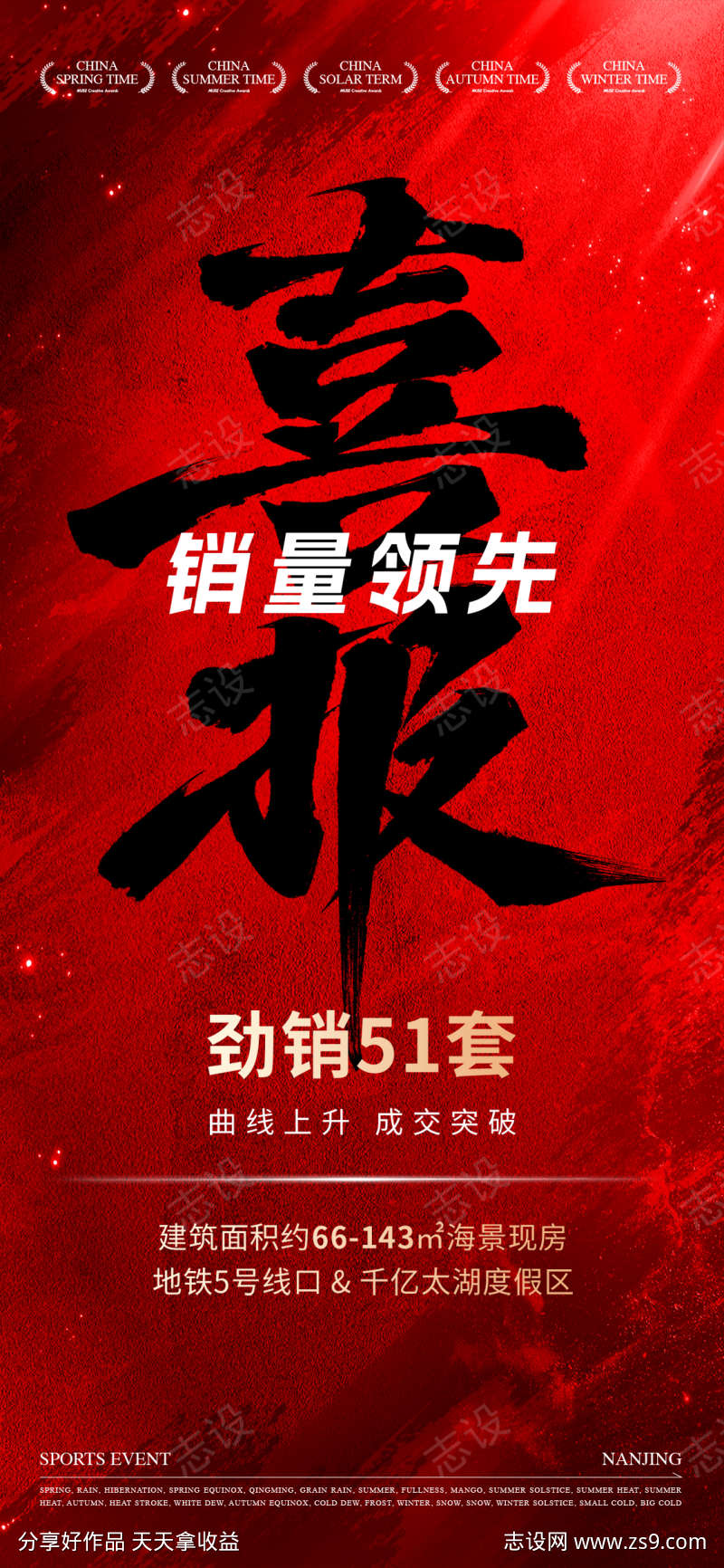 地产喜报红稿