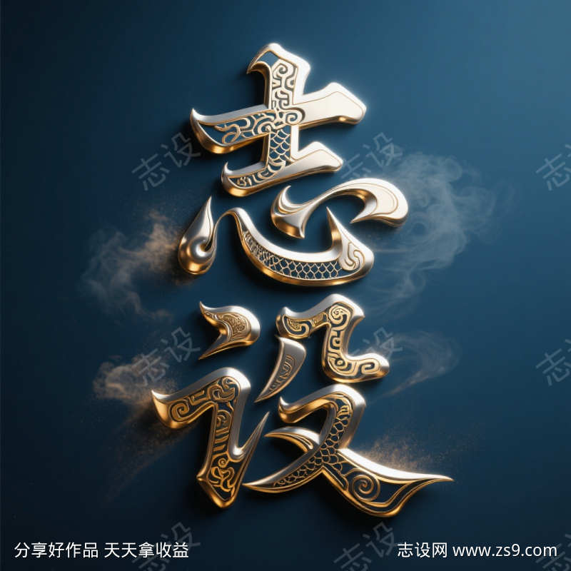 3D立体字设计