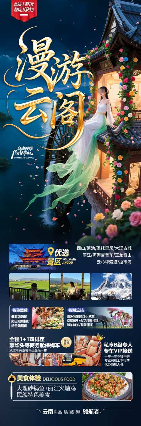 云南旅游海报昆明大理丽江西双版纳_源文件下载_PSD格式_1080X3267像素-高端,傣族,孔雀-作品编号:2025071613552714-素材库-www.sucai1.cn
