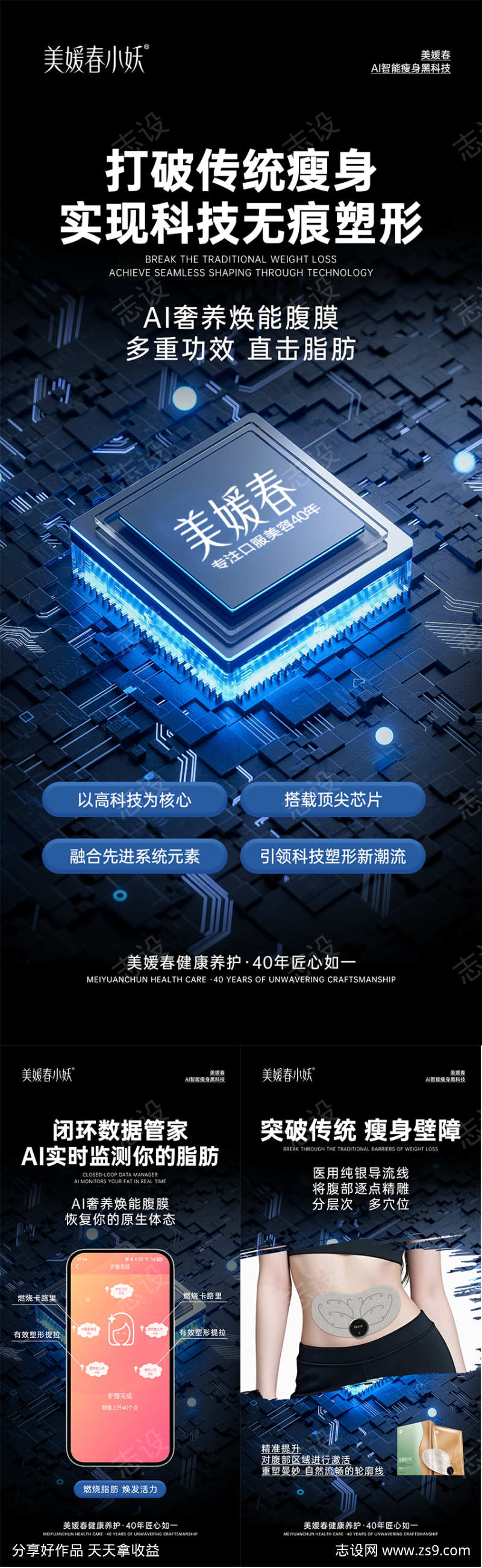 美业科技瘦身产品海报