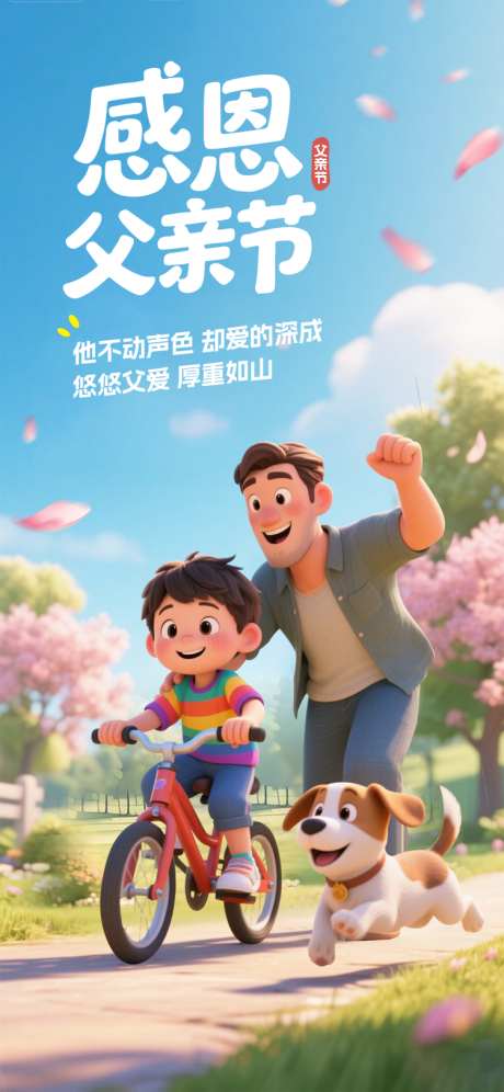 感恩父亲节海报_源文件下载_PSD格式_750X1624像素-樱花,骑行,时光-作品编号:2025071908463321-志设-zs9.com