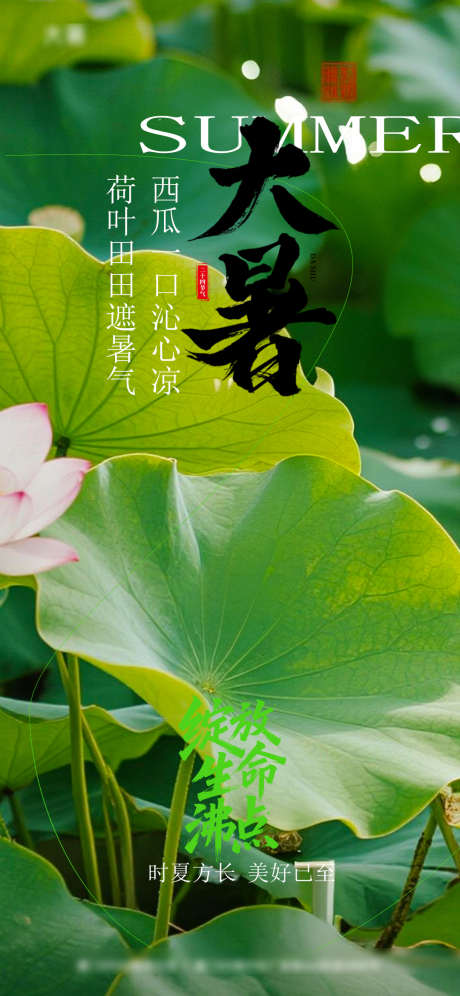 大暑节气海报_源文件下载_PSD格式_1080X2338像素-节气,节日,大暑-作品编号:2025071909232860-志设-zs9.com