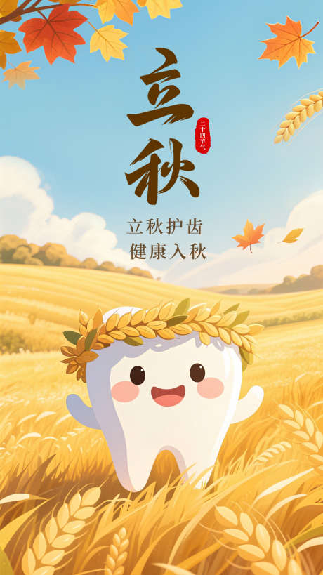 口腔立秋宣传海报_源文件下载_PSD格式_2160X3845像素-牙齿,二十四节气,节日-作品编号:2025071908498909-志设-zs9.com