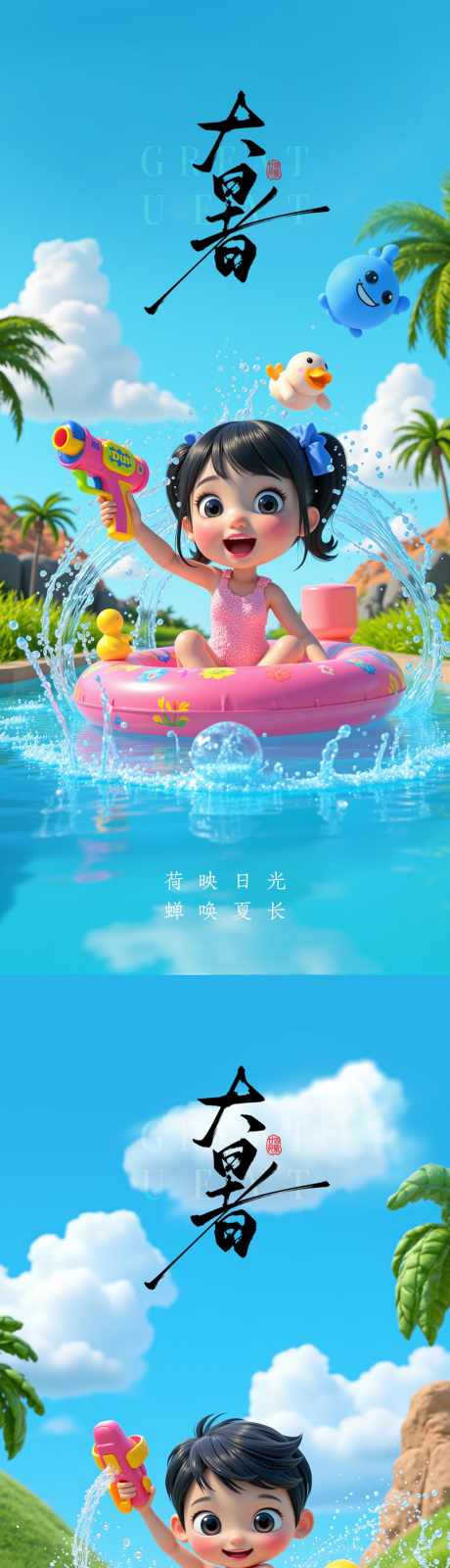 大暑小暑处暑节气节日海报_源文件下载_PSD格式_1480X3200像素-C4D,3D渲染,24节气-作品编号:2025071914258940-志设-zs9.com