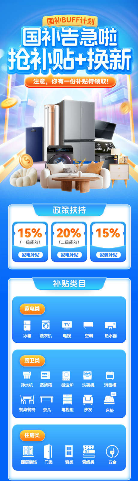 国补家装家居家具家电补贴以旧换新海报_源文件下载_PSD格式_1080X4699像素-家装,家电,海报-作品编号:2025072011531897-志˘设ˉ网