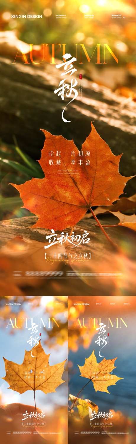 地产立秋节气枫叶系列海报_源文件下载_PSD格式_1080X3510像素-质感,简约,风景-作品编号:2025072109365929-志设-zs9.com