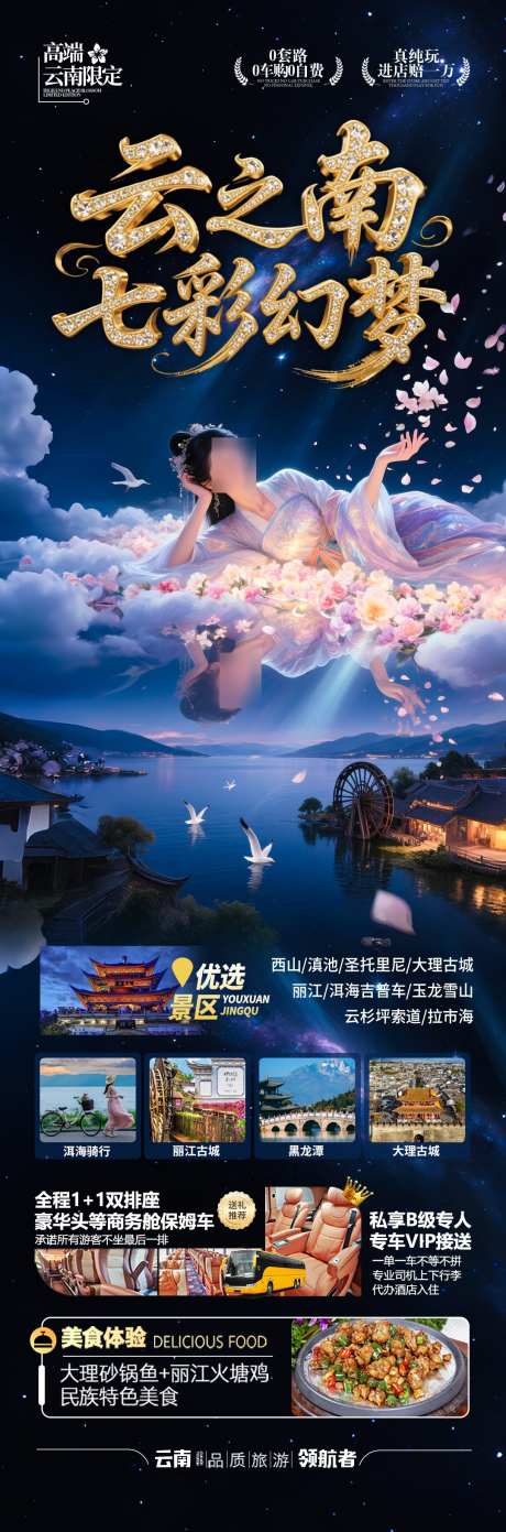 云南旅游海报昆明大理丽江西双版纳_源文件下载_PSD格式_1080X3267像素-蜜月,国庆,十一-作品编号:2025072113157002-素材库-www.sucai1.cn