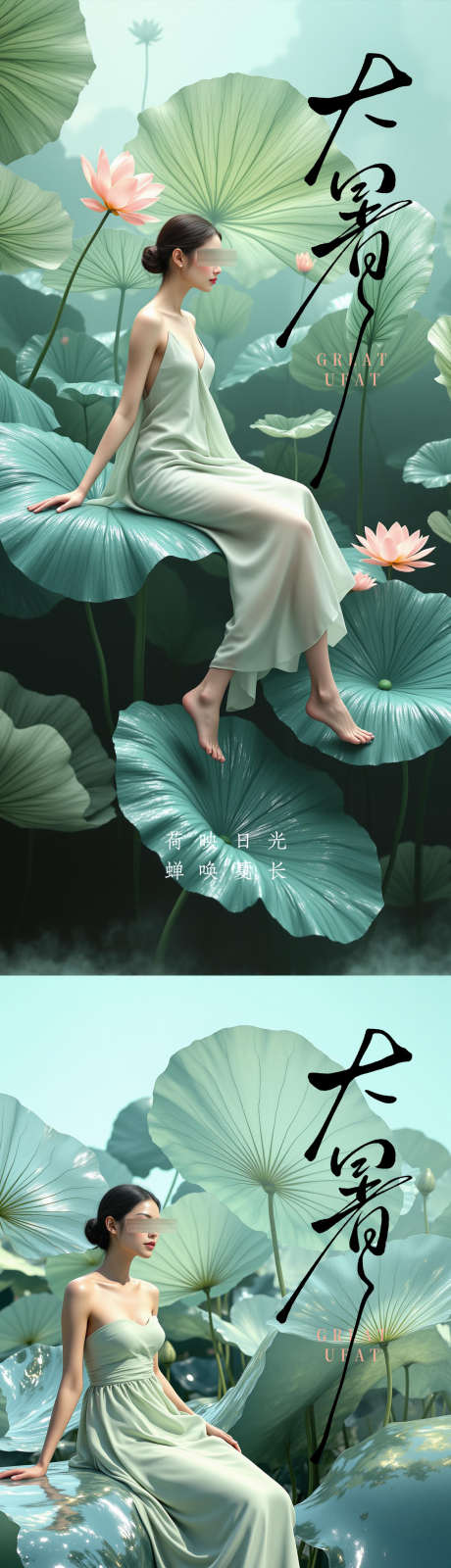 大暑小暑处暑节气海报_源文件下载_PSD格式_1479X6400像素-医美,女人,蜻蜓-作品编号:2025072110322034-志设-zs9.com