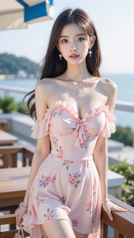 美丽性感碎花连衣裙美女写真摄影_AI图片下载_euler采样_864X1536像素-写真,模特,美女-作品编号:2025072113425567-志设-zs9.com