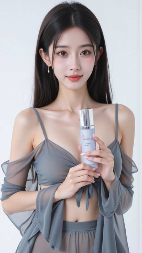 手持化妆品美女模特_AI图片下载_euler采样_864X1536像素-模特,美女,化妆品-作品编号:2025072314294079-志设-zs9.com