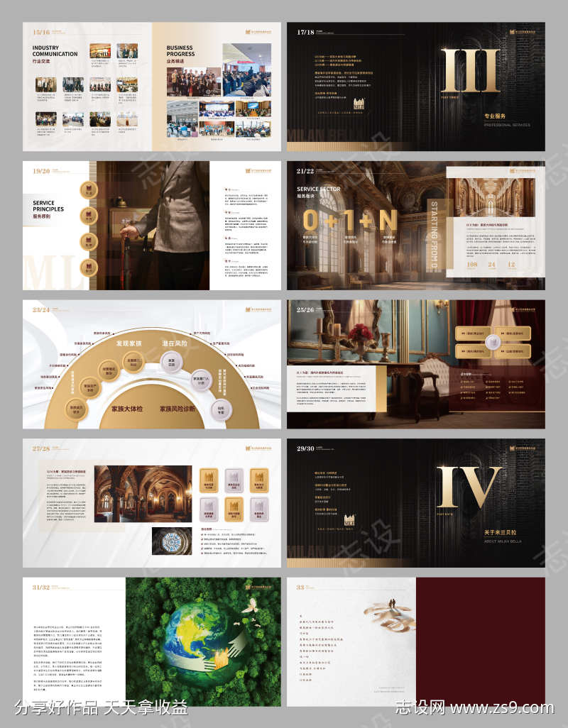 金融家族办公室黑金高级感商务画册下