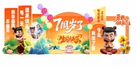 创意哪吒主题生日派对美陈_源文件下载_PSD格式_2953X1476像素-创意美陈,生日,哪吒-作品编号:2025072611488581-志设-zs9.com