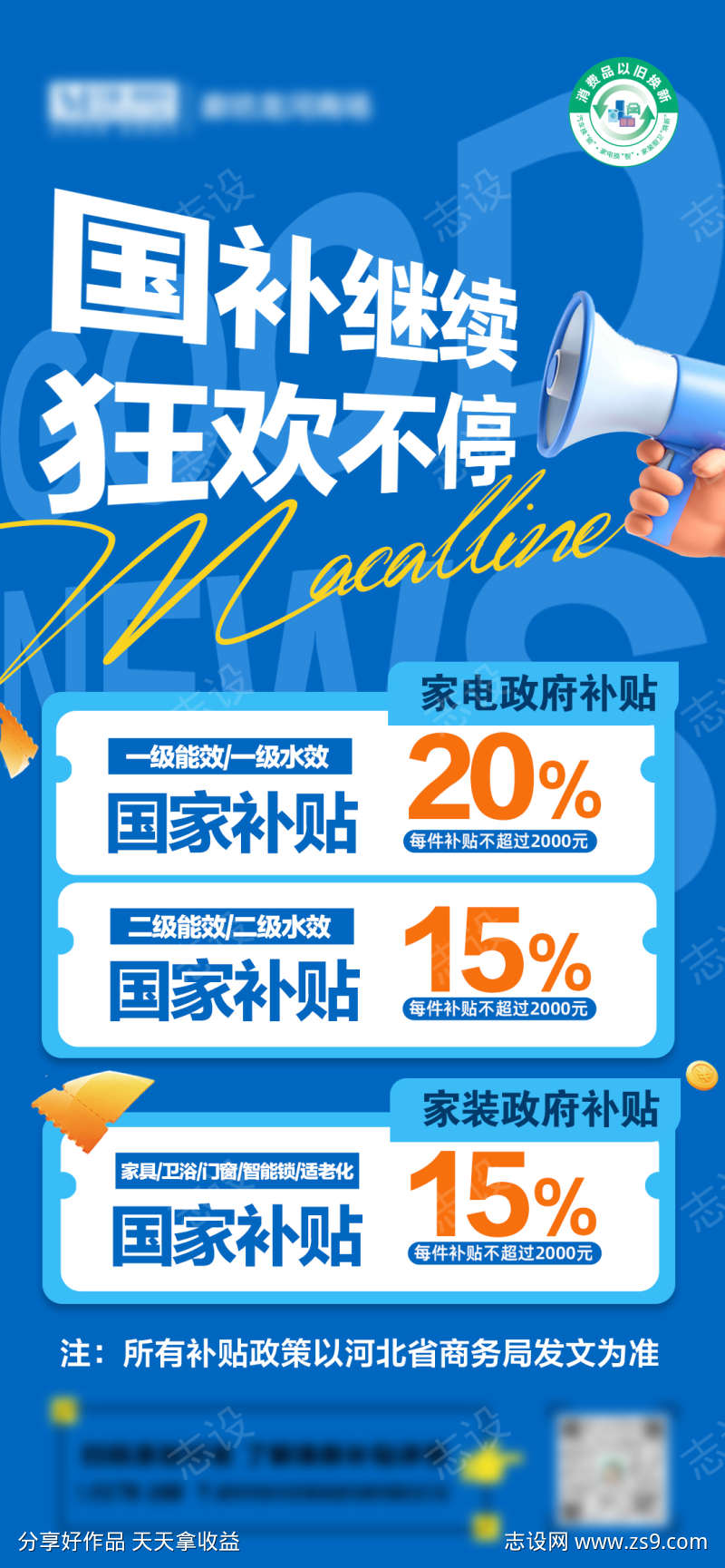 以旧换新政府补贴宣传海报