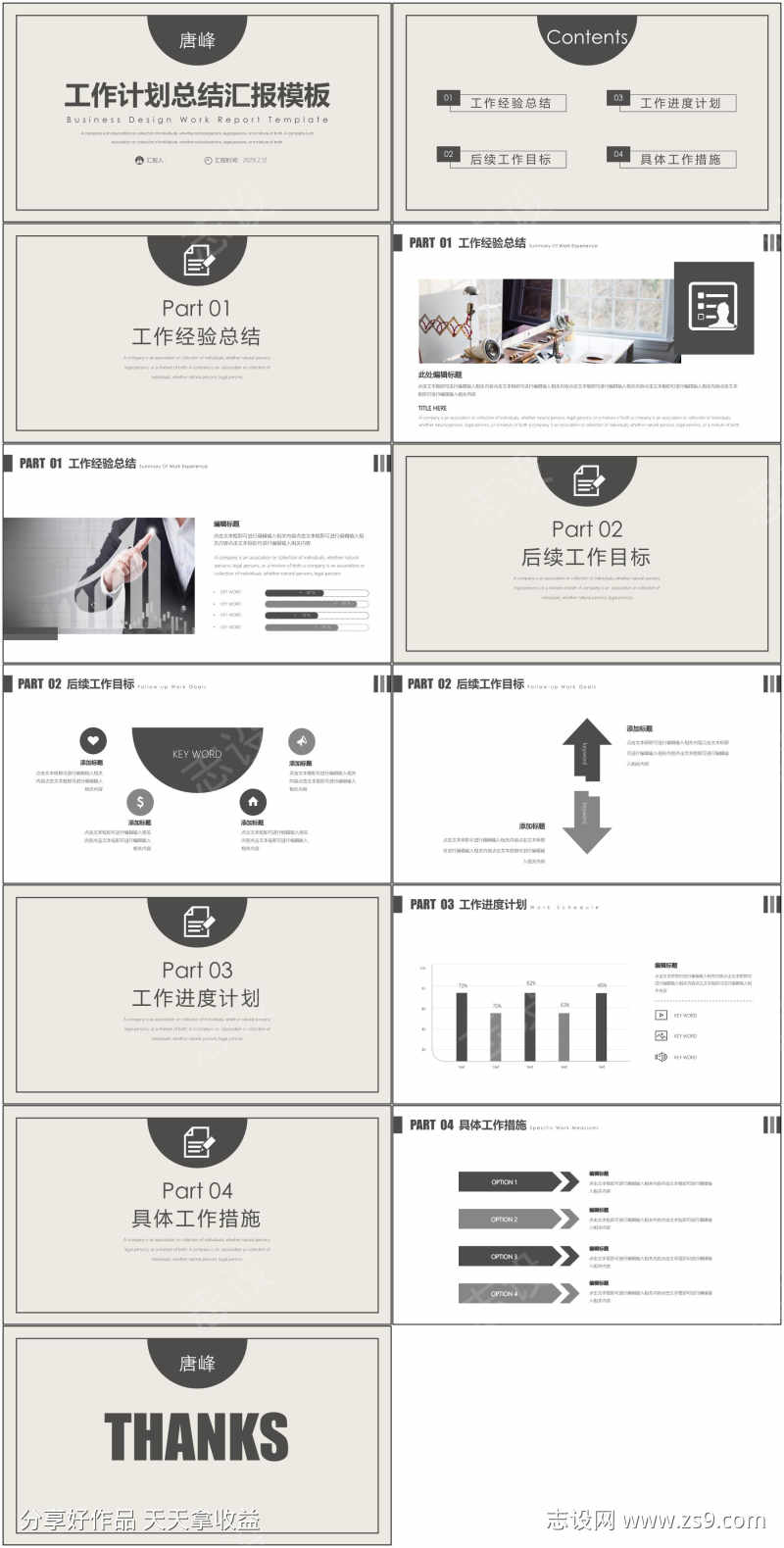 商业工作总结ppt