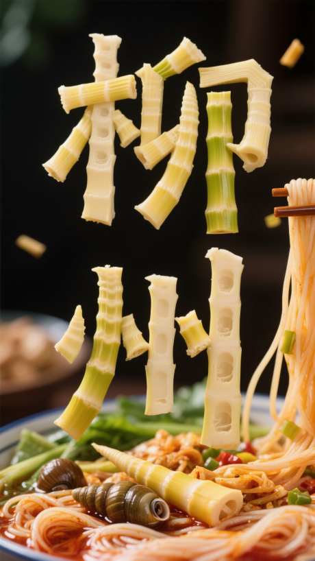 柳州螺蛳粉酸笋_AI图片下载_采样_1152X2048像素-螺丝,面条,竹笋-作品编号:2025072617461174-志设