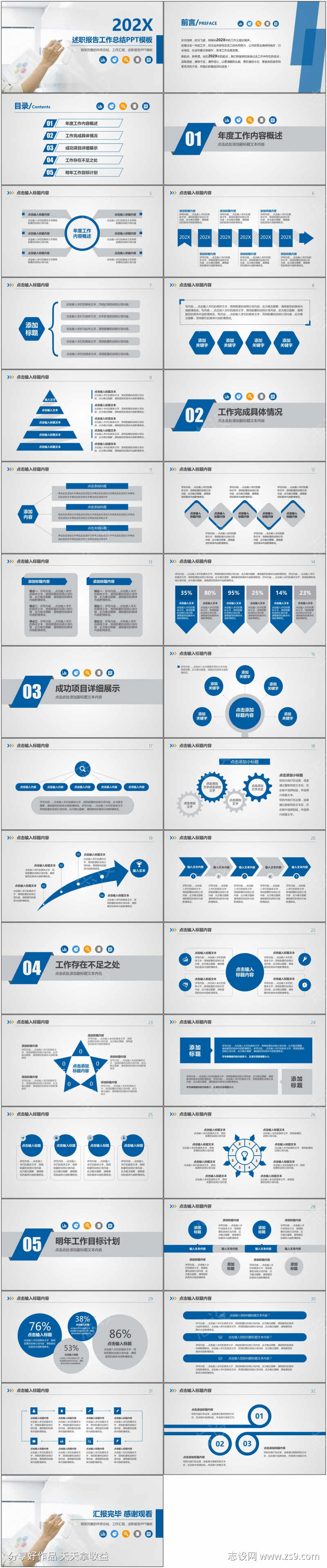 商业工作总结ppt